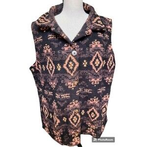 Vintage Aztec Vest Size Large Bear Ridge Outfitters Made in USA